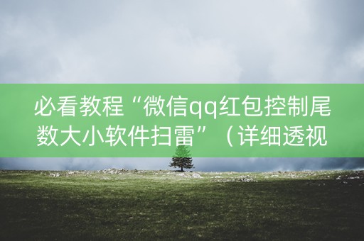 必看教程“微信qq红包控制尾数大小软件扫雷”（详细透视教程）-哔哩哔哩