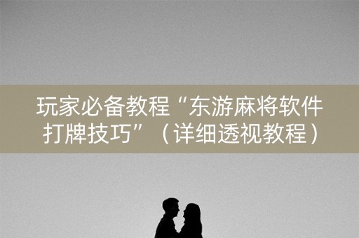 玩家必备教程“东游麻将软件打牌技巧”（详细透视教程）-哔哩哔哩