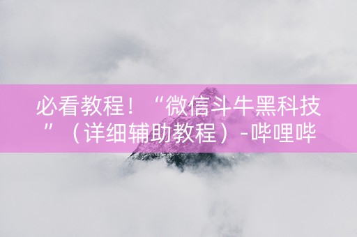 必看教程！“微信斗牛黑科技”（详细辅助教程）-哔哩哔哩