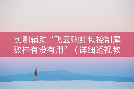 实测辅助“飞云购红包控制尾数挂有没有用”（详细透视教程）-哔哩哔哩