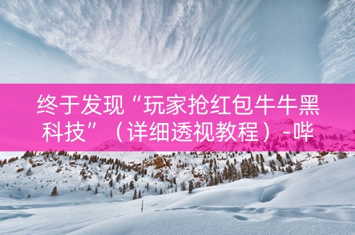 终于发现“玩家抢红包牛牛黑科技”（详细透视教程）-哔哩哔哩
