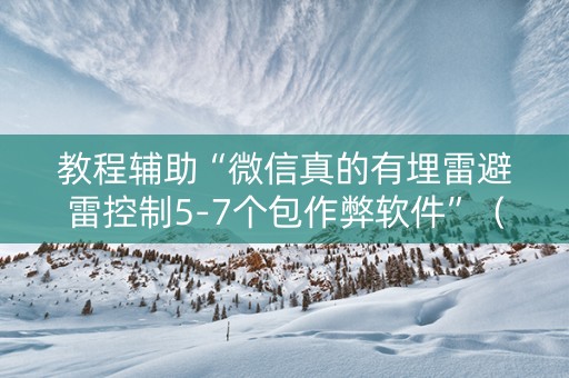 教程辅助“微信真的有埋雷避雷控制5-7个包作弊软件”（详细透视教程）-哔哩哔哩