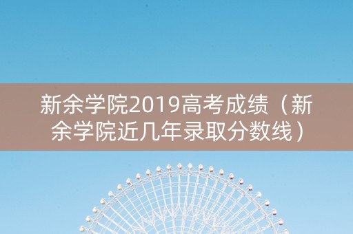 新余学院2019高考成绩（新余学院近几年录取分数线）