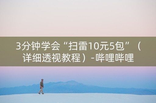3分钟学会“扫雷10元5包”（详细透视教程）-哔哩哔哩