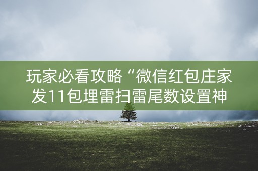 玩家必看攻略“微信红包庄家发11包埋雷扫雷尾数设置神挂”（详细透视教程）-哔哩哔哩