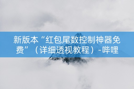新版本“红包尾数控制神器免费”（详细透视教程）-哔哩哔哩