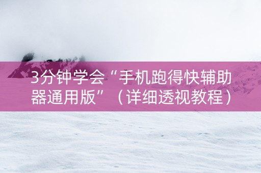 3分钟学会“手机跑得快辅助器通用版”（详细透视教程）-哔哩哔哩