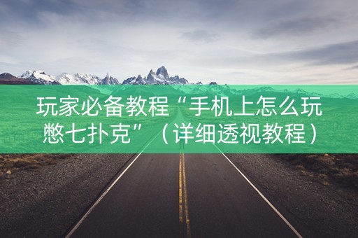 玩家必备教程“手机上怎么玩憋七扑克”（详细透视教程）-哔哩哔哩