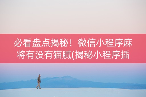 必看盘点揭秘！微信小程序麻将有没有猫腻(揭秘小程序插件下载)