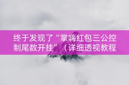 终于发现了“掌嗨红包三公控制尾数开挂”（详细透视教程）-哔哩哔哩