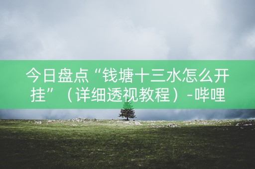 今日盘点“钱塘十三水怎么开挂”（详细透视教程）-哔哩哔哩