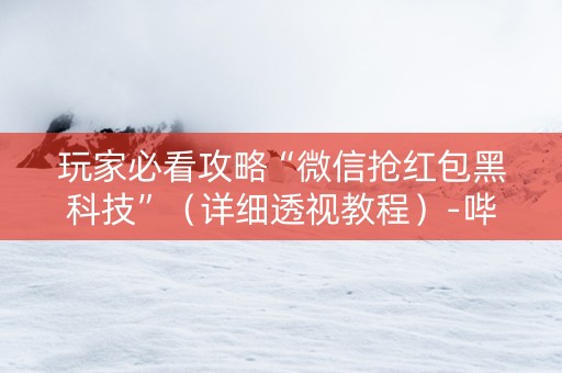 玩家必看攻略“微信抢红包黑科技”（详细透视教程）-哔哩哔哩