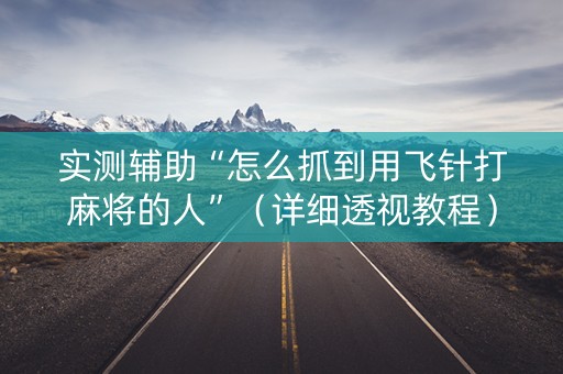 实测辅助“怎么抓到用飞针打麻将的人”（详细透视教程）-哔哩哔哩