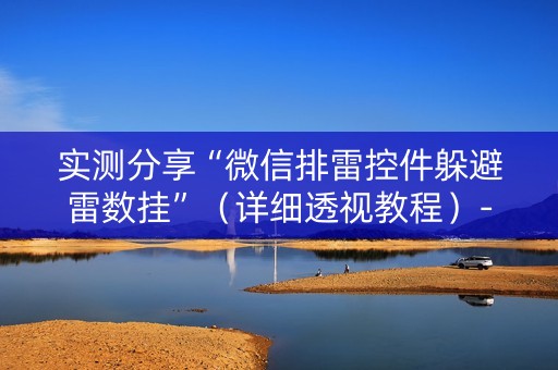 实测分享“微信排雷控件躲避雷数挂”（详细透视教程）-哔哩哔哩