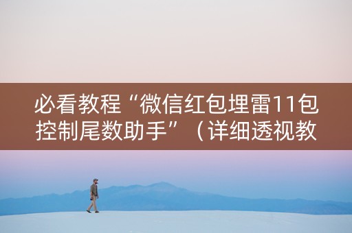 必看教程“微信红包埋雷11包控制尾数助手”（详细透视教程）-哔哩哔哩