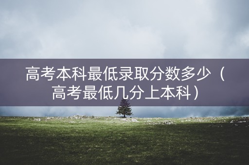 高考本科最低录取分数多少（高考最低几分上本科）