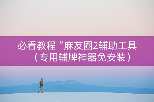 必看教程“麻友圈2辅助工具（专用辅牌神器免安装）