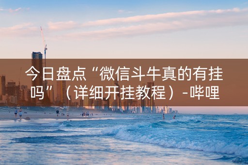 今日盘点“微信斗牛真的有挂吗”（详细开挂教程）-哔哩哔哩