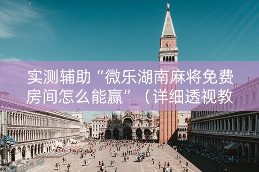 实测辅助“微乐湖南麻将免费房间怎么能赢”（详细透视教程）-哔哩哔哩