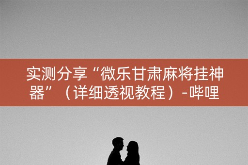 实测分享“微乐甘肃麻将挂神器”（详细透视教程）-哔哩哔哩