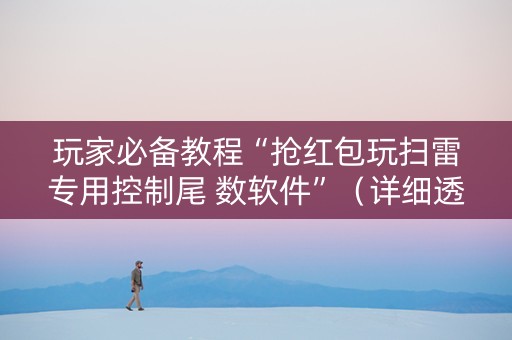 玩家必备教程“抢红包玩扫雷专用控制尾 数软件”（详细透视教程）-哔哩哔哩
