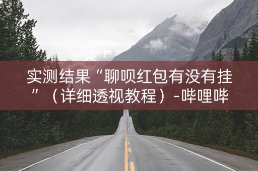 实测结果“聊呗红包有没有挂”（详细透视教程）-哔哩哔哩