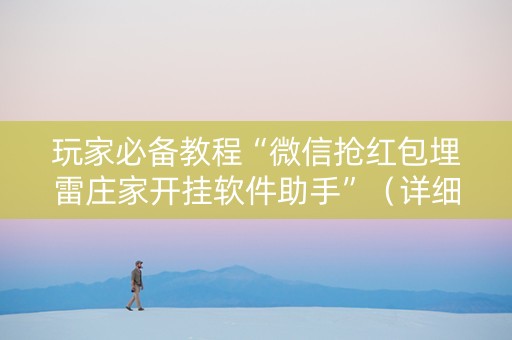 玩家必备教程“微信抢红包埋雷庄家开挂软件助手”（详细透视教程）-哔哩哔哩