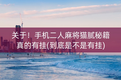 关于！手机二人麻将猫腻秘籍真的有挂(到底是不是有挂)