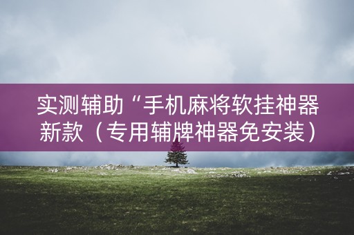 实测辅助“手机麻将软挂神器新款（专用辅牌神器免安装）