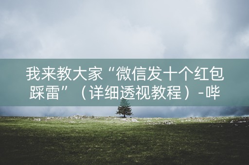 我来教大家“微信发十个红包踩雷”（详细透视教程）-哔哩哔哩