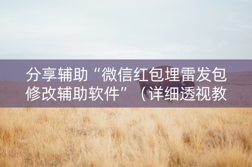 分享辅助“微信红包埋雷发包修改辅助软件”（详细透视教程）-哔哩哔哩