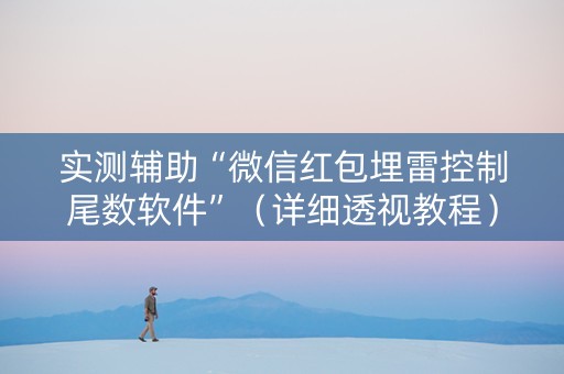 实测辅助“微信红包埋雷控制尾数软件”（详细透视教程）-哔哩哔哩