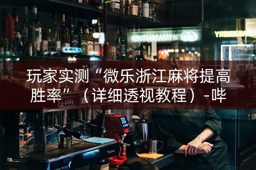 玩家实测“微乐浙江麻将提高胜率”（详细透视教程）-哔哩哔哩