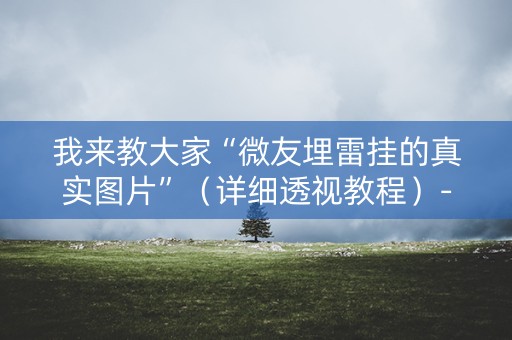 我来教大家“微友埋雷挂的真实图片”（详细透视教程）-哔哩哔哩