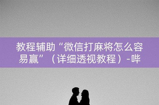 教程辅助“微信打麻将怎么容易赢”（详细透视教程）-哔哩哔哩