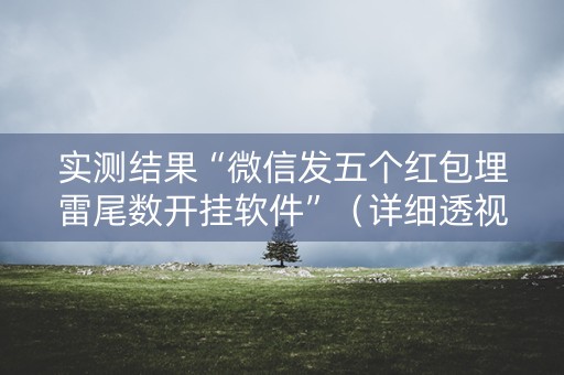 实测结果“微信发五个红包埋雷尾数开挂软件”（详细透视教程）-哔哩哔哩