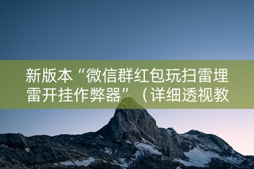 新版本“微信群红包玩扫雷埋雷开挂作弊器”（详细透视教程）-哔哩哔哩
