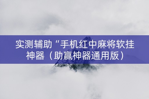 实测辅助“手机红中麻将软挂神器（助赢神器通用版）