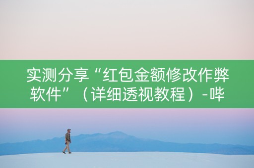 实测分享“红包金额修改作弊软件”（详细透视教程）-哔哩哔哩