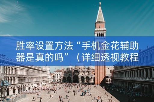 胜率设置方法“手机金花辅助器是真的吗”（详细透视教程）-哔哩哔哩