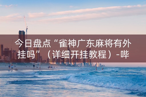 今日盘点“雀神广东麻将有外挂吗”（详细开挂教程）-哔哩哔哩
