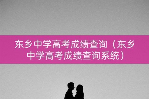 东乡中学高考成绩查询（东乡中学高考成绩查询系统）