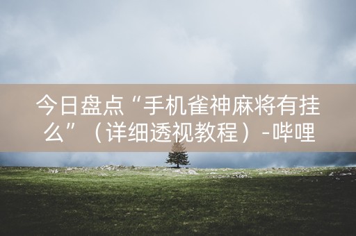 今日盘点“手机雀神麻将有挂么”（详细透视教程）-哔哩哔哩