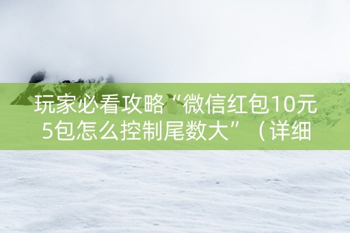 玩家必看攻略“微信红包10元5包怎么控制尾数大”（详细透视教程）-哔哩哔哩