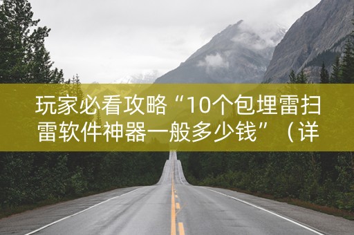 玩家必看攻略“10个包埋雷扫雷软件神器一般多少钱”（详细透视教程）-哔哩哔哩