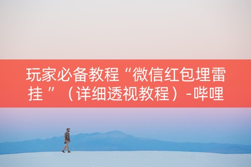 玩家必备教程“微信红包埋雷挂 ”（详细透视教程）-哔哩哔哩