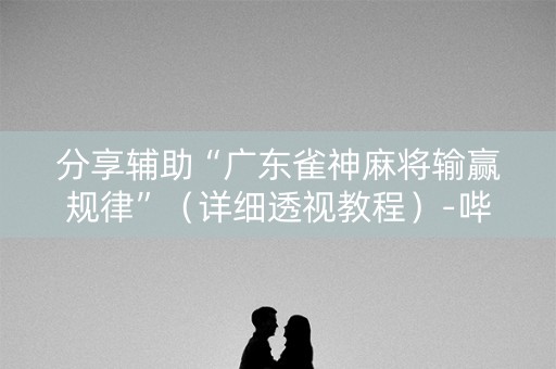 分享辅助“广东雀神麻将输赢规律”（详细透视教程）-哔哩哔哩