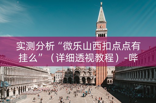 实测分析“微乐山西扣点点有挂么”（详细透视教程）-哔哩哔哩