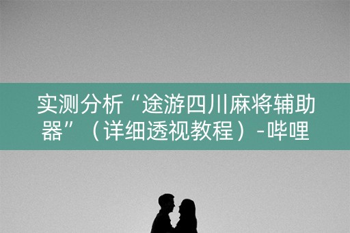 实测分析“途游四川麻将辅助器”（详细透视教程）-哔哩哔哩