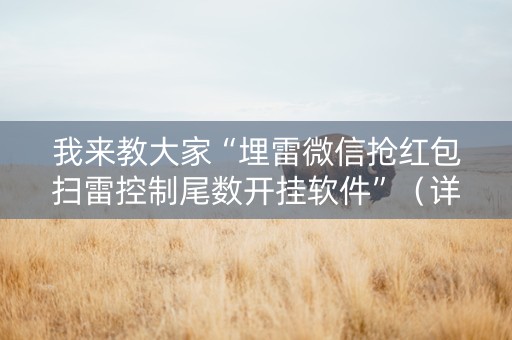 我来教大家“埋雷微信抢红包扫雷控制尾数开挂软件”（详细透视教程）-哔哩哔哩